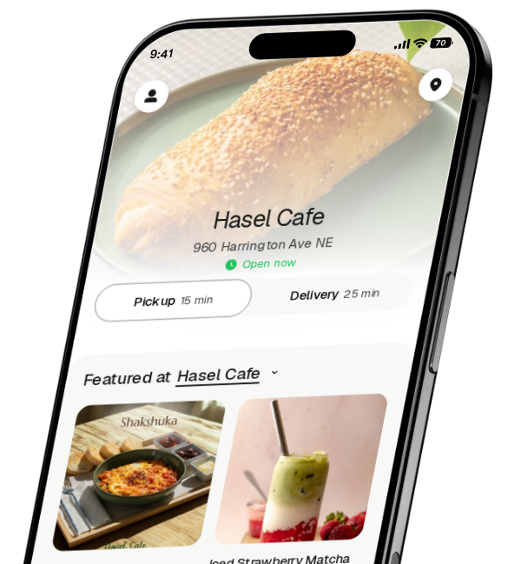 Hasel Cafe app preview