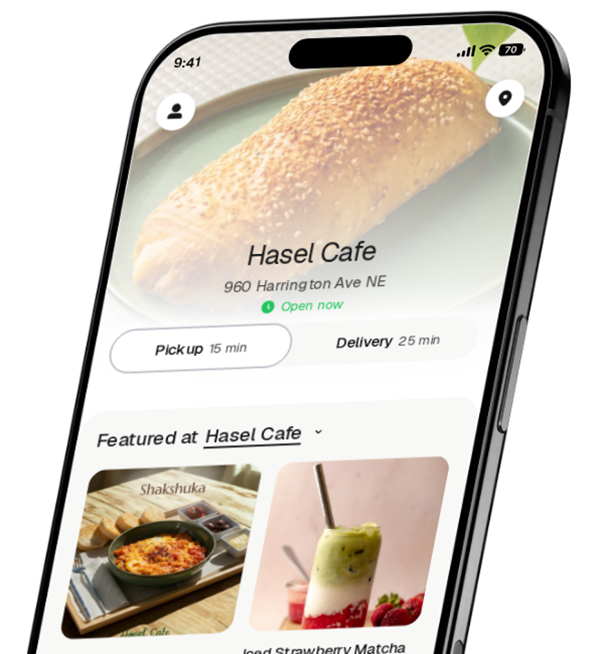 Hasel Cafe app preview