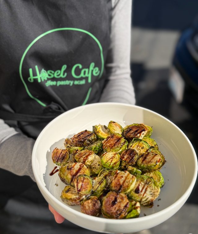 Balsamic Brussels Sprouts (Small: Serves 6–8; Large: Serves 20–24).