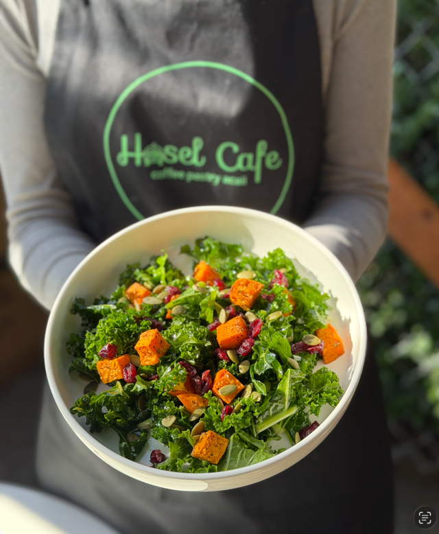 Kale & Sweet Potato Salad (Small: Serves 6–8; Large: Serves 20–24).